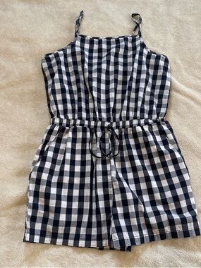 Ci Sono Black and White Gingham Dress with Pink Label